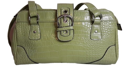バッグ 00s leather handbag crocodile y2k grunge Faux Crocodile Leather Top Handle Purse Bag Vintage Y2K Punk Rock