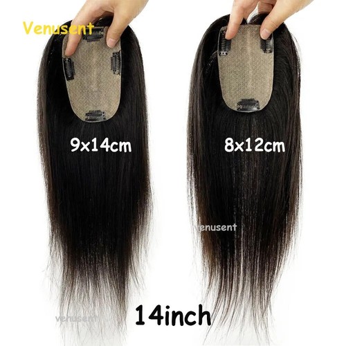 Skin Base Topper Virgin Human Hair Piece Natural Scalp Top Women Toupee Overlay - Picture 13 of 18