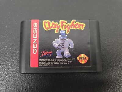 Sega Genesis Game Cartridge Only Clay Fighter BN 30