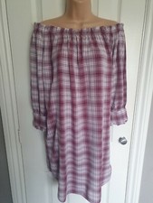 ❤New Look❤Mini robe épaules dénudées bordeaux/rose taille 16