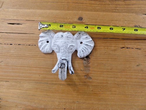 Gancho para abrigo de elefante pasillo árbol entrada perchero gancho de baño toalla sombrero decoración blanco - Imagen 5 de 6