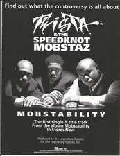 TWISTA & CAM’RON Rare 1998 DOUBLE SIDED PROMO TRADE AD Poster of Mobstability CD