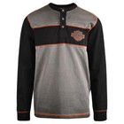 Harley-Davidson Men's T-Shirt 2-Toned Copperblock 3 Button Long Sleeve (S64)