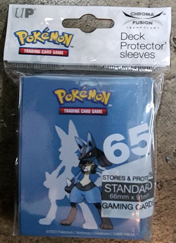 Pokemon Lucario Deck Protector Sleeves Pack of 65 Standard Size Ultra Pro