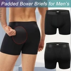 Mens Padded Underwear Butt Lifter Boxer Briefs Shorts Hip Booty Shaper Shapewear