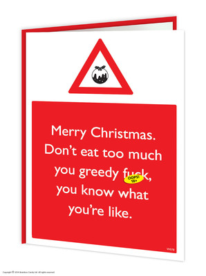 Brainbox Candy Fröhliche Weihnachten Dir Greedy F CK lustig grob Weihnachtskarte