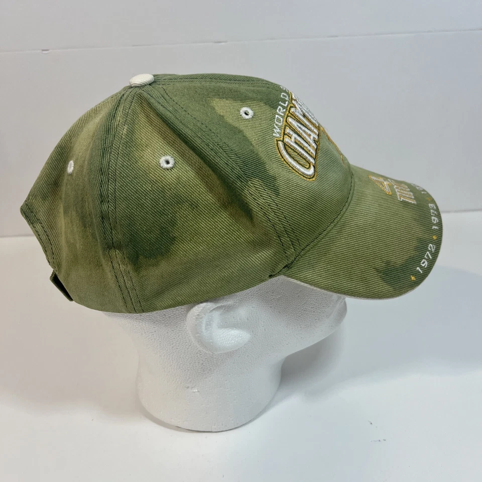 Rare Vintage 1989 World Champion Oakland A's Hat 4 Time Green Tie Dye - Image 2 of 4