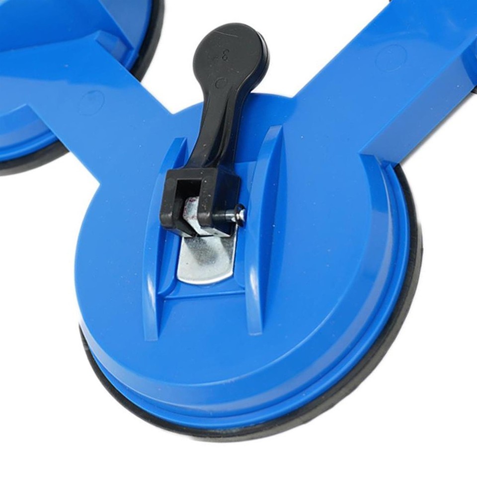 Triple Suction Cup Pad Lifter 100kg Heavy Duty Sucker Plate Tile Glass ...