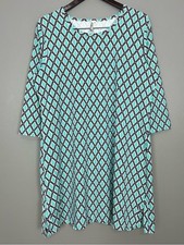 Lulu-B Smooth Knit Shift Dress Women’s Sz XL Summer Vacation Lightweight Preppy