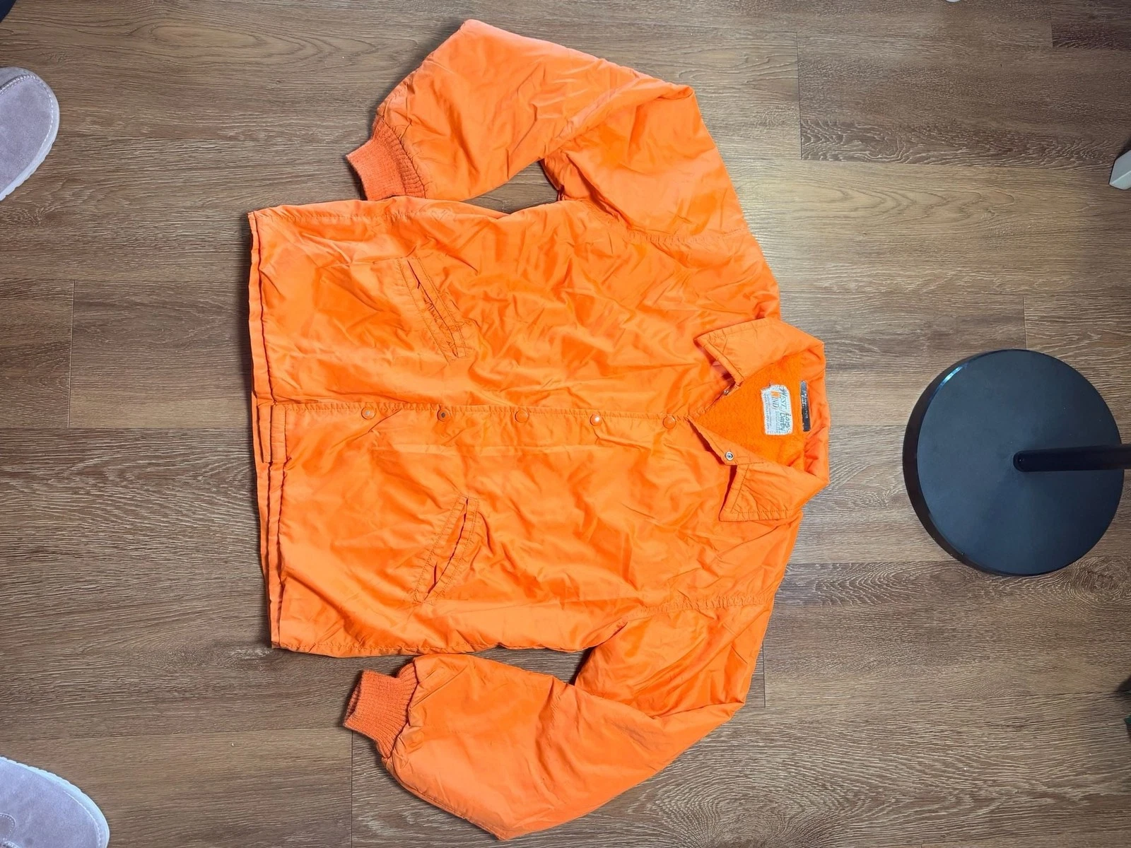 Westark Windbreaker Buccaneer Orange Nylon Snap Jacket DeGross Construction image 1