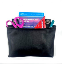 Leather Wall Mounted Storage Bag for Campervan, Caravan 24cm x 18cm UK made NEW