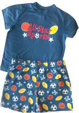 Pajama Set Top Bottom XS Sports Basketball Soccer Football Boy Clothing