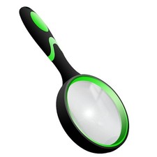 10X Shatterproof Magnifying Glass Large 7.42 Inch (Pack of 1), Green
