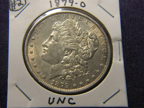 1879-O Morgan dollar in uncirculated condition