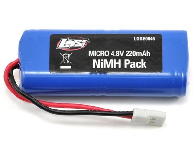 Losi LOSB0846 4.8V 220mAh NiMH Battery Pack Micro SCT Rally Truggy OEM RC Part