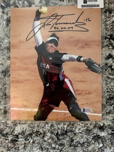 Lisa Fernandez Signed Photo USA Softball Insc BAS COA
