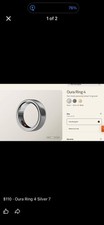 Oura Ring 4 Silver Size 7 Smart Ring Activity Tracker for Unisex Adults