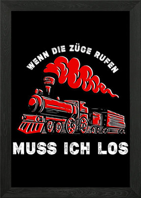 Zug Züge Modelleisenbahn gerahmtes Wandbild Poster Leinwanddruck Bild
