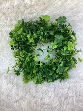 NEW 12in Green Clover Flower Plastic Wreath