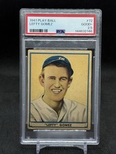 1941 Play Ball #72 Lefty Gomez  PSA 2.5 Yankees HOF