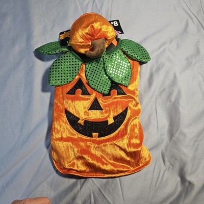 Pumpkin JackoLantern Dog Halloween Costume Size Small 11''