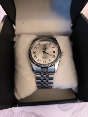 Sandoz Automatic 25 Jewels Swiss 36mm T.B.E Uhr, ETA Uhrwerk graviert SANDOZ