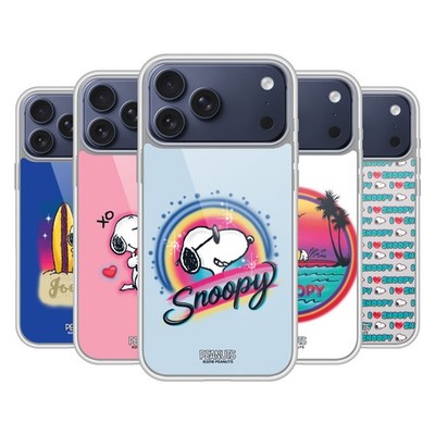 OFFICIAL PEANUTS SNOOPY BOARDWALK AIRBRUSH GEL CASE FOR APPLE iPHONE PHONES