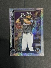 2025 Topps Update Sandglitter Silver Sparkle Parallel Derek Hill Marlins #US305