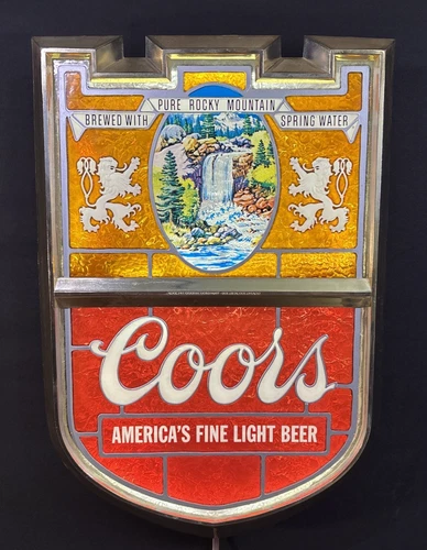 Vintage 1979 Coors Light Beer - Perma Color Light up Sign - Advertising