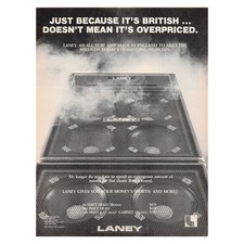 Laney British Tube Amplifiers Vintage Magazine Print Ad 1984