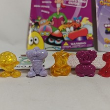 Vintage Gogos Crazy Bones Game Lot of 12 W/ Stickers See Pictures 90's Handbook