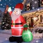 Weihnachtsmann aufblasbar 240cm LED beleuchtet Deko Weihnachten 150cm Schneemann