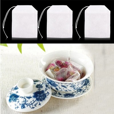 100x 5.5*7 Drawstring Reusable Bags Packing Bath Soap-Herbs Empty Tea Bag