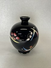 Vintage MCM Signed Japanese Cloisonne Enamel Vase -Ando Jubei MINT!