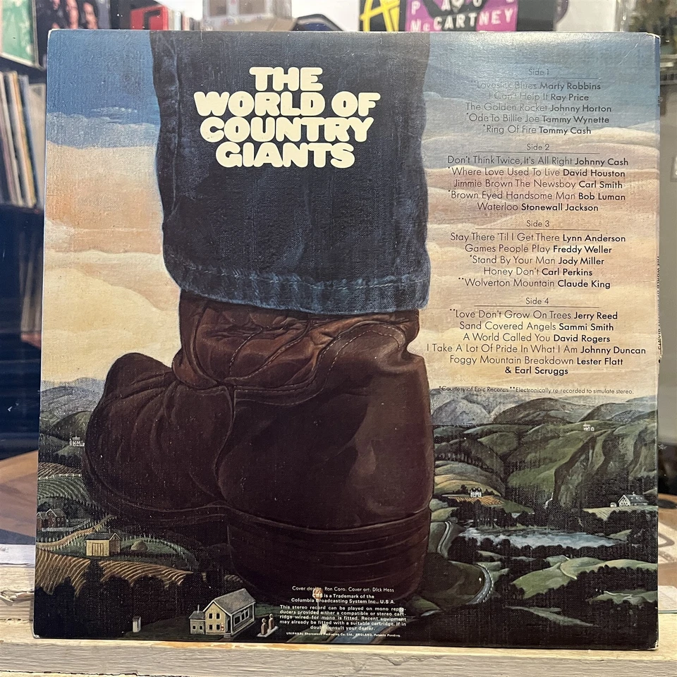 [COUNTRY]~EXC 2 LP~VARIOUS ARTISTS~World Of Country Giants~[1971~CBS]~UK Import~ Foto 2 de 4