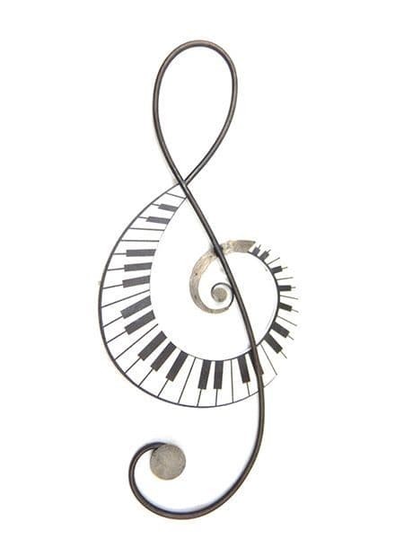 Treble Clef Keys Metal Wall Art - Music Gift - For Musician - Music Wall Art