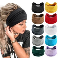 Summer Headbands Twisted Wide Stretch Gym Workout Holiday Cotton Hair Bands Head