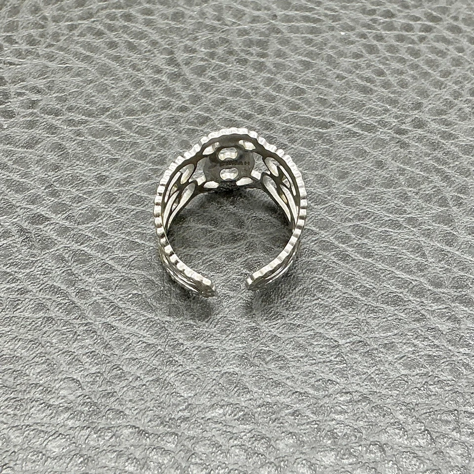 Vintage Sarah Coventry Adjustable Ring Silver Tone Filigree Openwork Floral - Image 4 of 4