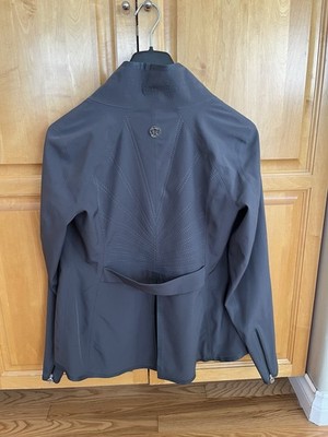 Lululemon Harmony Softshell Jacket Sz 10 Charcoal Gray Attractive Funnel Neck