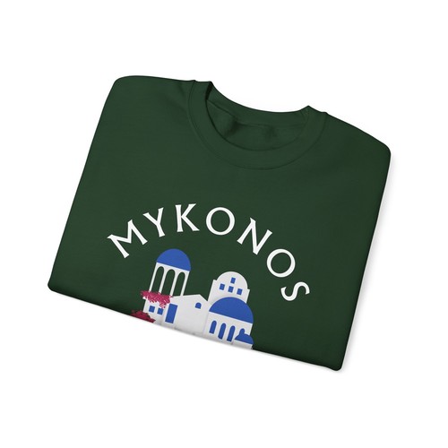 Mykonos Island Sweatshirt Unisex Heavy Blend™ Crewneck Greek Island Greece Shirt - Picture 8 of 23