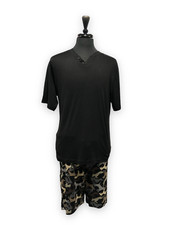 CAUSAL TIME - Men's Two Piece Peached Knit Boxer Set with Solid T-Shirt