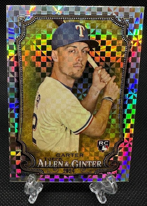 2024 Topps Allen & Ginter Chrome Evan Carter Xfractor SSP RC Rookie Case Hit #96