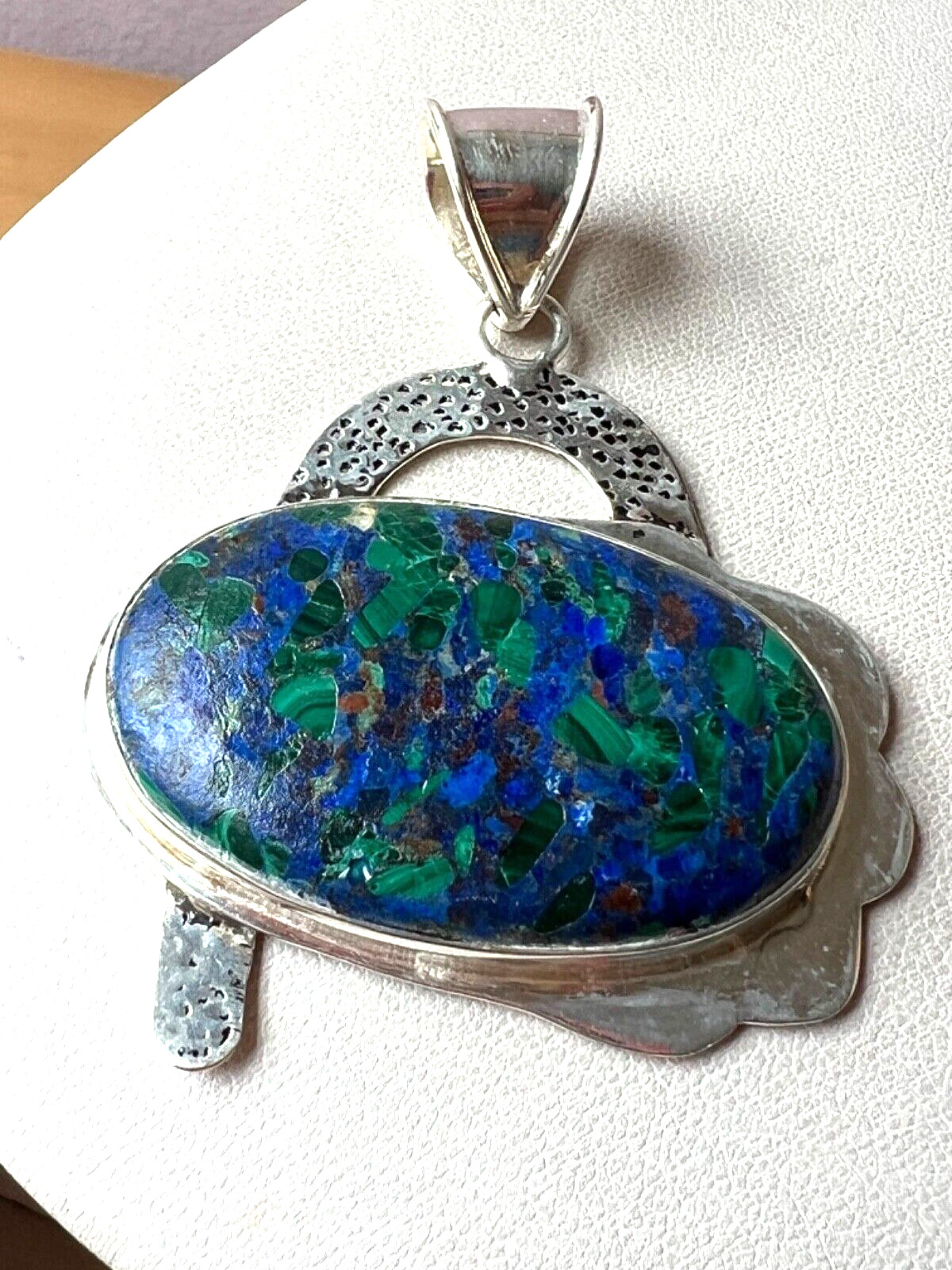 OVERSIZED STATEMENT LAPIS MALACHITE CHRYSOCOLLA P… - image 12