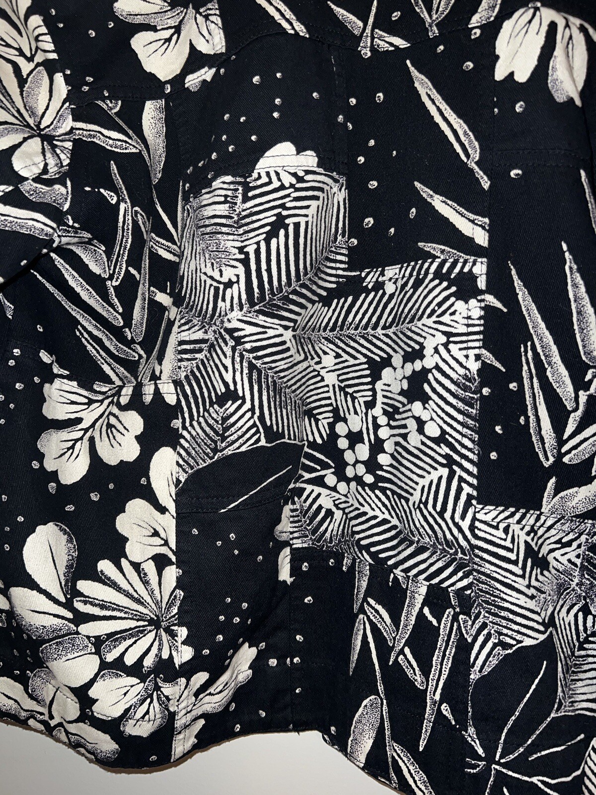 Chico’s Button Down Mixed Print Patchwork Floral … - image 5