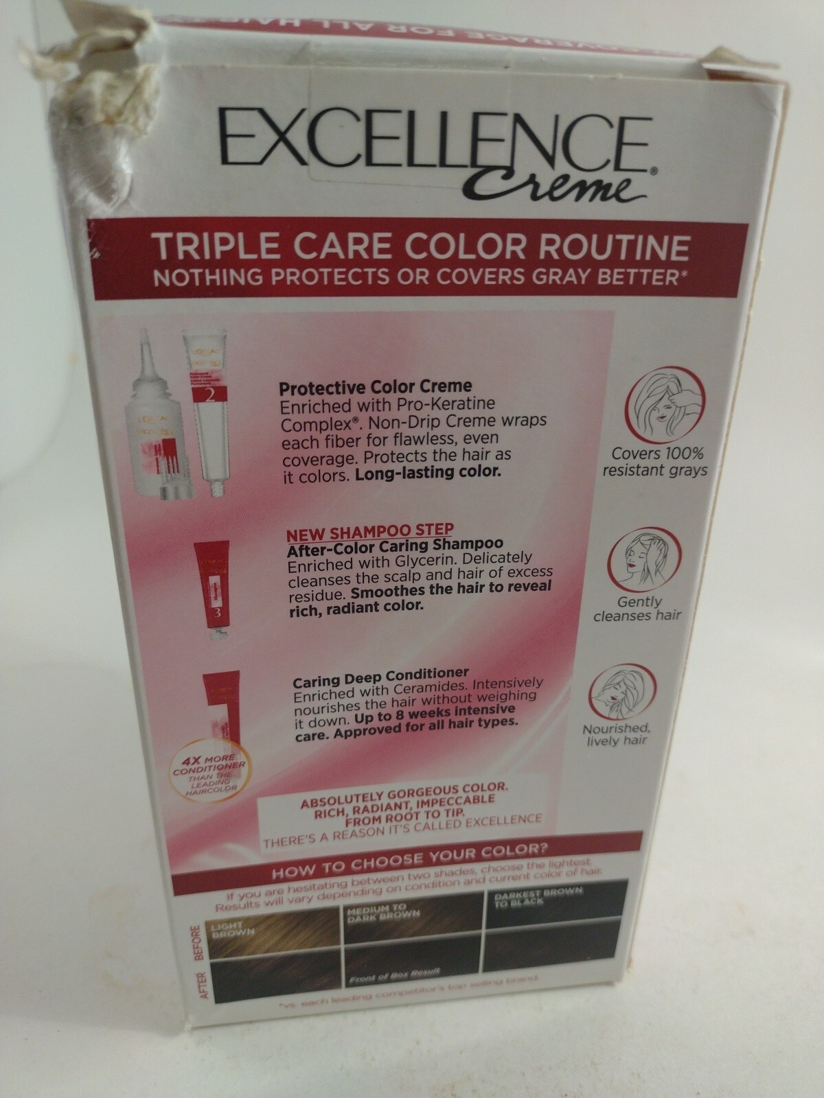Loreal Paris Excellence Creme Permanent Hair Color 4AR Dark Chocolate Brown
