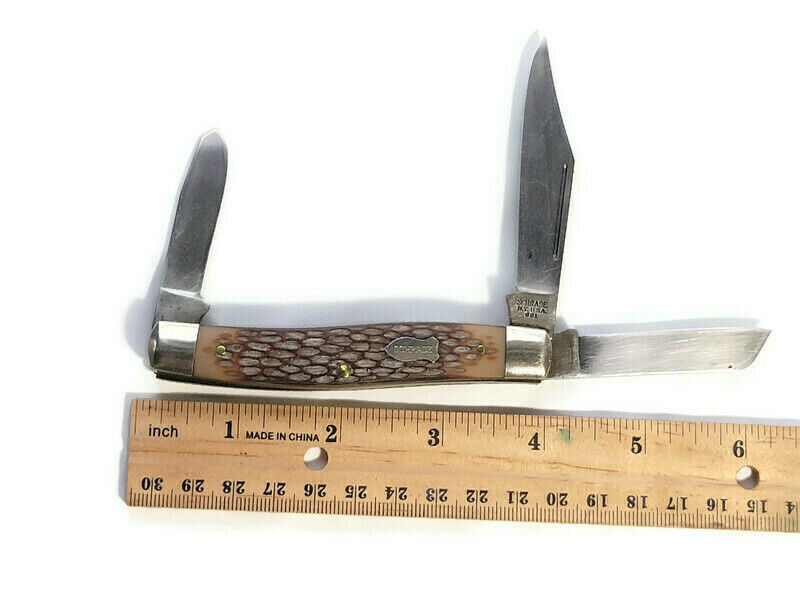 Vintage SCHRADE NY USA #881 Folding Pocket Knife Hunting Vintage SCHRADE NY USA #881 Folding Pocket Knife Hunting