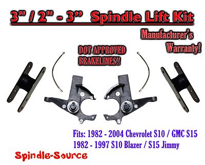 3'' / 2-3'' Lift Kit Brakelines FOR 82 -05 Chevrolet S-10 GMC S-15 Sonoma Blazer