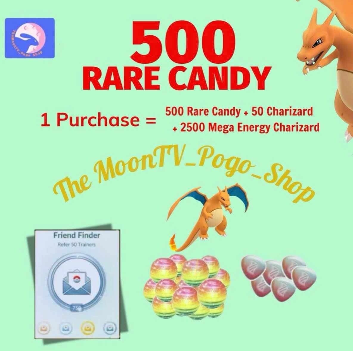 Rare Candy Pokemon Card Pokmon Go: 400 Rare Candy + Friend Finder Medal  Service - Fast & Cheap Delivery! Rare Candy XL Pokemon Go
