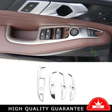 Glass Window Lifting Lock Panel Trim 4X For BMW X7 G07 2019-2024 Silver Titanium