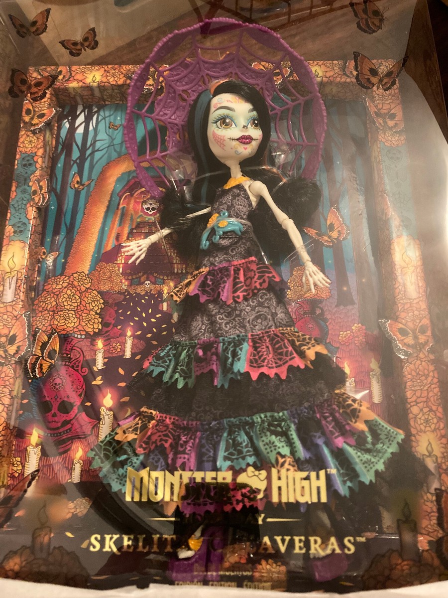MONSTER HIGH HOWLIDAY SKELITA CALAVERAS DOLL Dia de Muertos Hxh99